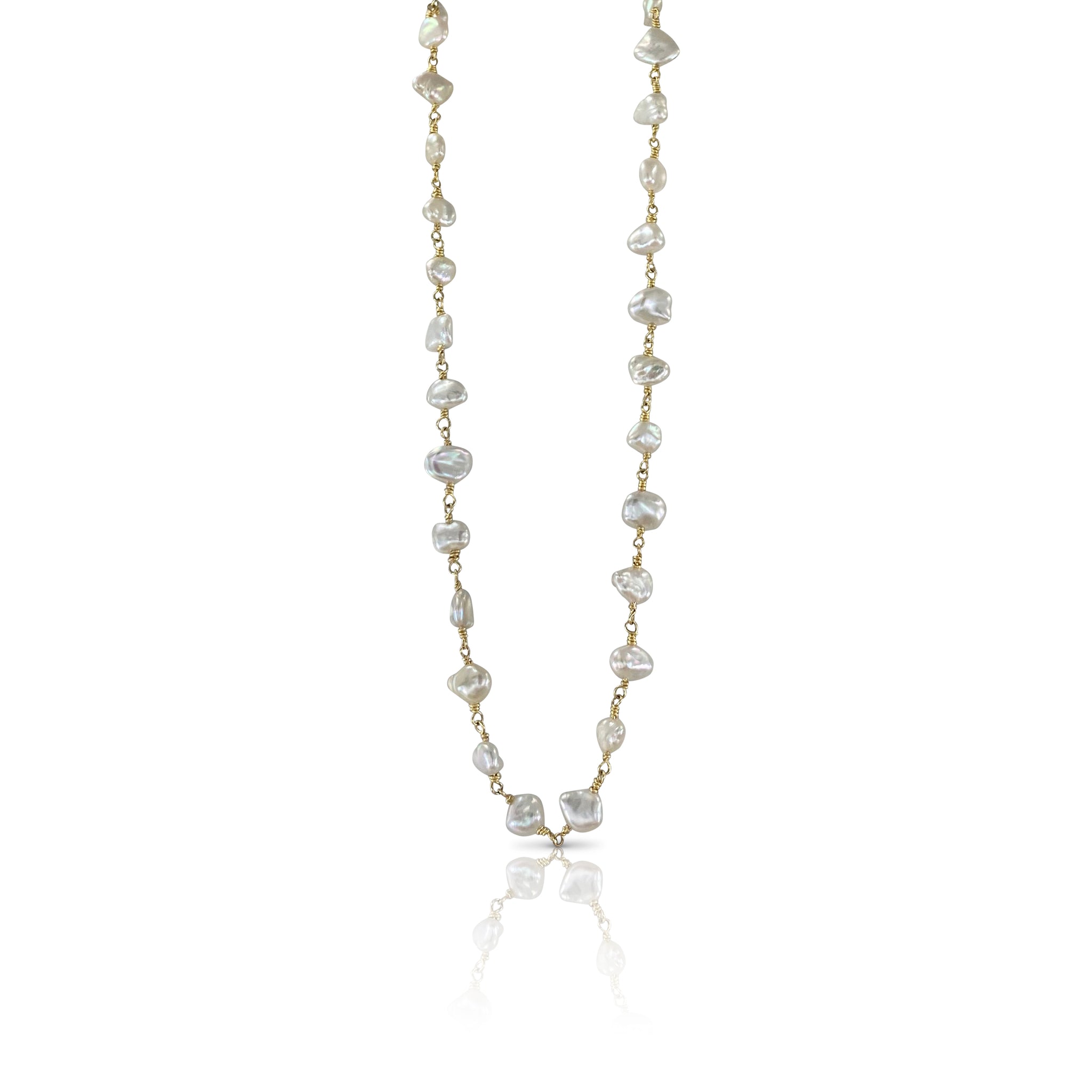 Pearl Meaghan- Argentium Silver, Silver, Pearl, Wire wrapped, wire jewelry,  wire bracelets, silver bracelets, pearl bracelet